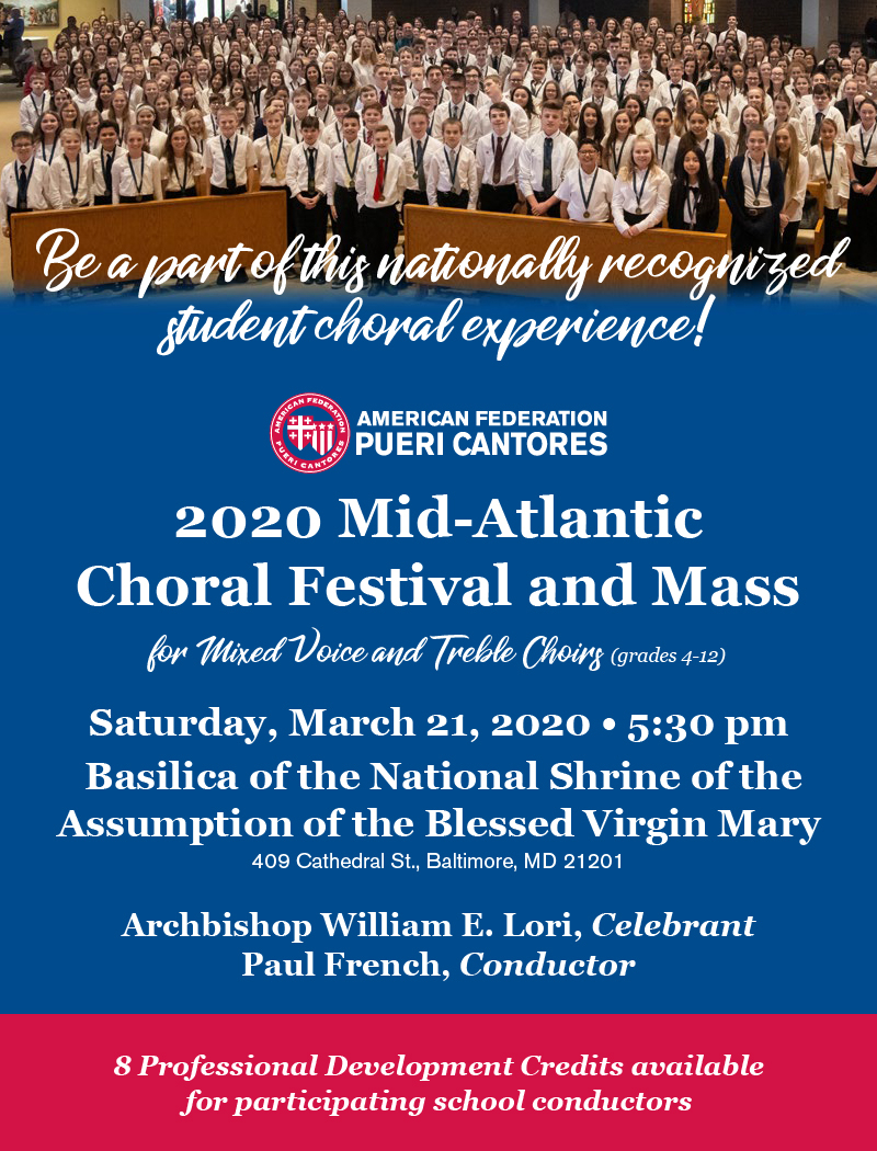 2020 MidAtlantic Treble & Mixed Voice Festival American Federation